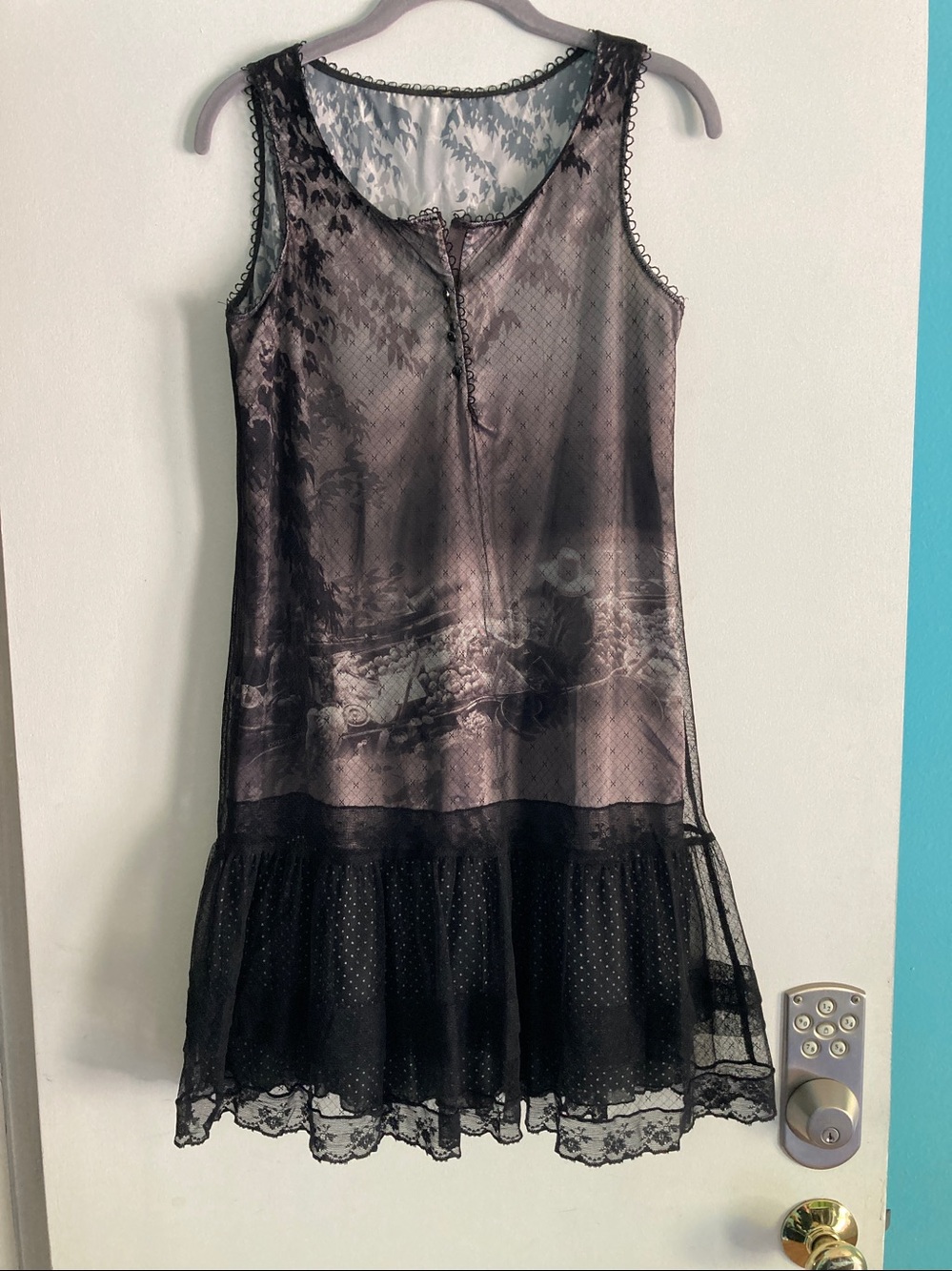 Cop Copine Vintage 90's Alexandrea Mesh Graphic Dress Size 36 US XS